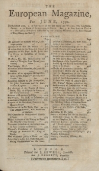The European Magazine. Vol. XVII, Juni, 1790
