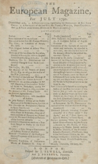 The European Magazine. Vol. XVIII, Juli, 1790