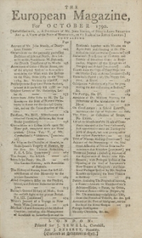 The European Magazine. Vol. XVIII, Oktober, 1790