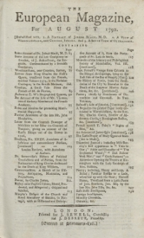 The European Magazine. Vol. XXII, August, 1792