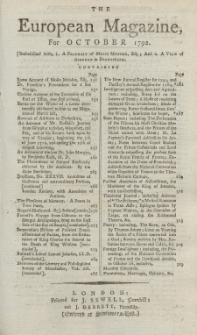 The European Magazine. Vol. XXII, Oktober, 1792