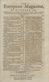 The European Magazine. Vol. XXIV, Oktober, 1793