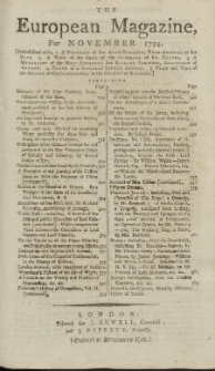 The European Magazine. Vol. XXVI, November, 1794