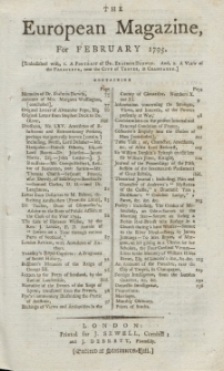 The European Magazine. Vol. XXVII, Februar, 1795