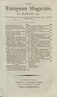 The European Magazine. Vol. XXVII, März, 1795