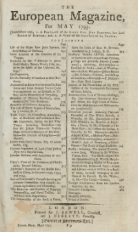 The European Magazine. Vol. XXVII, Mai, 1795