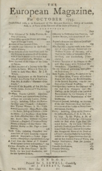 The European Magazine. Vol. XXVIII, Oktober, 1795