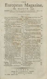 The European Magazine. Vol. XXIX, März, 1796
