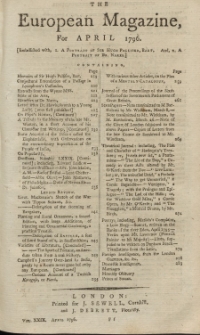 The European Magazine. Vol. XXIX, April, 1796