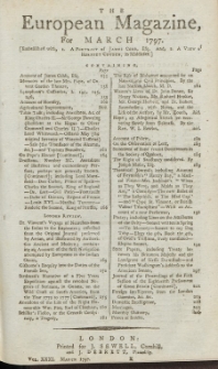 The European Magazine. Vol. XXXI, März, 1797