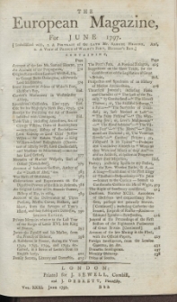 The European Magazine. Vol. XXXI, Juni, 1797