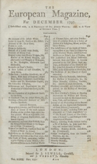 The European Magazine. Vol. XXXII, Dezember, 1797