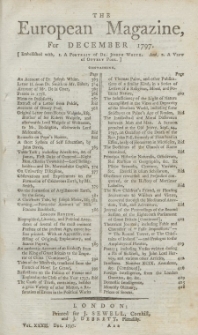 The European Magazine. Vol. XXXII, Dezember, 1797