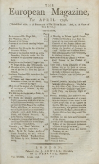 The European Magazine. Vol. XXXIII, April, 1798