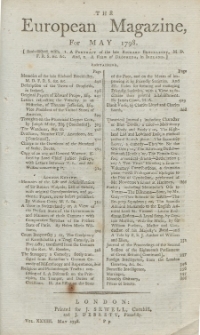 The European Magazine. Vol. XXXIII, Mai, 1798