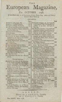 The European Magazine. Vol. XXXIV, Oktober, 1798