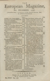 The European Magazine. Vol. XXXIV, Dezember, 1798