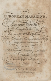 The European Magazine. Vol. XXXV, Januar, 1799