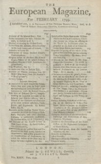 The European Magazine. Vol. XXXV, Februar, 1799