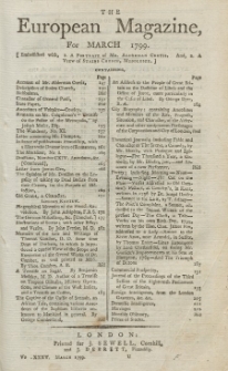 The European Magazine. Vol. XXXV, März, 1799