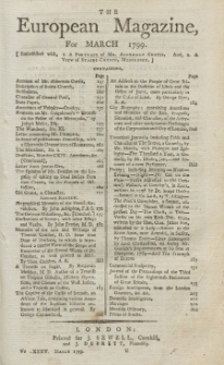 The European Magazine. Vol. XXXV, März, 1799
