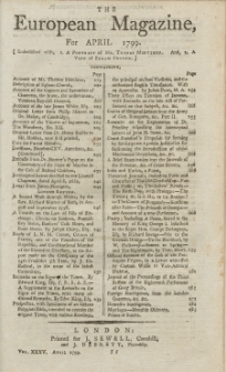 The European Magazine. Vol. XXXV, April, 1799