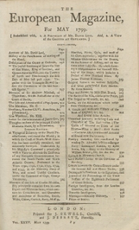 The European Magazine. Vol. XXXV, Mai, 1799