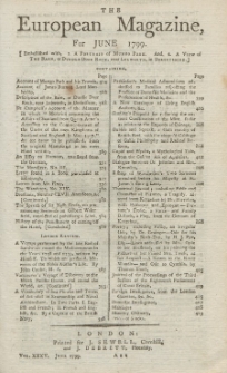 The European Magazine. Vol. XXXV, Juni, 1799