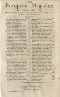 The European Magazine. Vol. XXXIX, Februar, 1801
