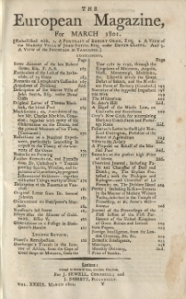 The European Magazine. Vol. XXXIX, März, 1801