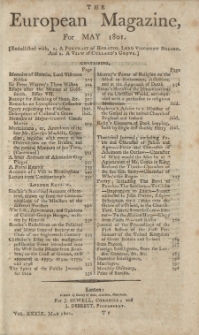 The European Magazine. Vol. XXXIX, Mai, 1801