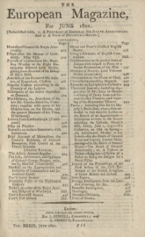 The European Magazine. Vol. XXXIX, Juni, 1801
