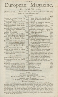 The European Magazine. Vol. LXV, März, 1804