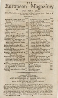The European Magazine. Vol. LXV, Mai, 1804