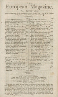 The European Magazine. Vol. LXV, Juni, 1804