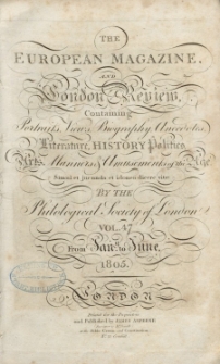 The European Magazine. Vol. XLVII, January, 1805