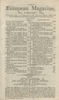 The European Magazine. Vol. XLVII, Februar, 1805