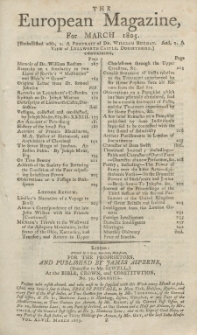 The European Magazine. Vol. XLVII, März, 1805