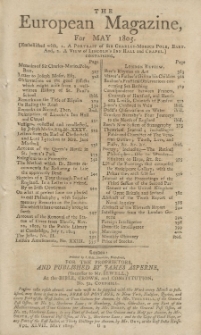 The European Magazine. Vol. XLVII, Mai, 1805