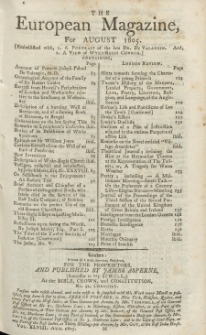 The European Magazine. Vol. XLVIII, August, 1805