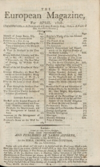 The European Magazine. Vol. XLIX, April, 1806