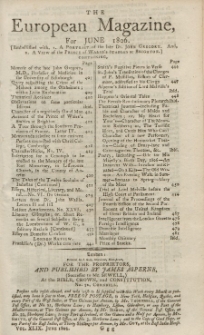 The European Magazine. Vol. XLIX, Juni, 1806