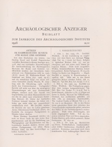 Archäologischer Anzeiger : Beiblatt zum Jahrbuch des Archäologischen Instituts, 1928, H. 3-4