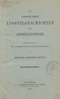 Die Apokryphen...Bd. Ergänzungsheft