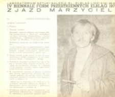 IV Biennale Form Przestrzennych w Elblągu: Zjazd Marzycieli : Antoni Dzieduszycki - folder