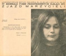 IV Biennale Form Przestrzennych w Elblągu: Zjazd Marzycieli : Zofia Kulik - folder