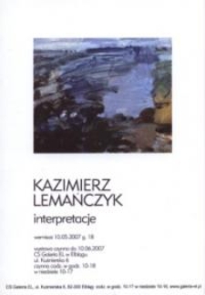 Kazimierz Lemańczyk: interpretacje – zaproszenie na wystawę