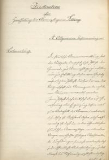 Instruction für Gesetzgebung zur Armenpflege in Elbing
