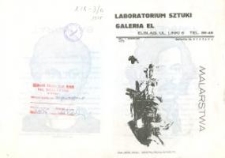 Jarosław Markiewicz i Jan Kowalewski - Wystawa Malarstwa w Laboratorium Sztuki Galeria El w Elblągu - broszura