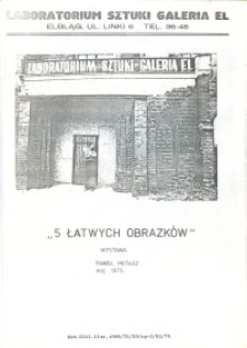 Paweł Petasz - Wystawa Malarstwa w Laboratorium Sztuki Galeria El w Elblągu - plakat